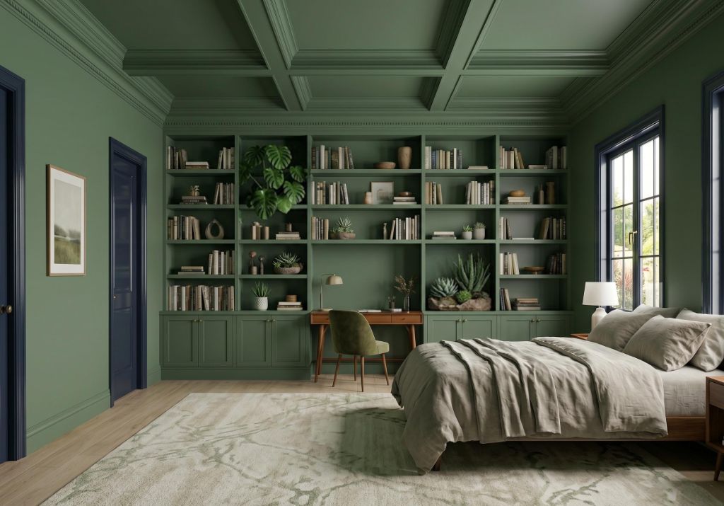 2026 interior color trend - sage green bedroom